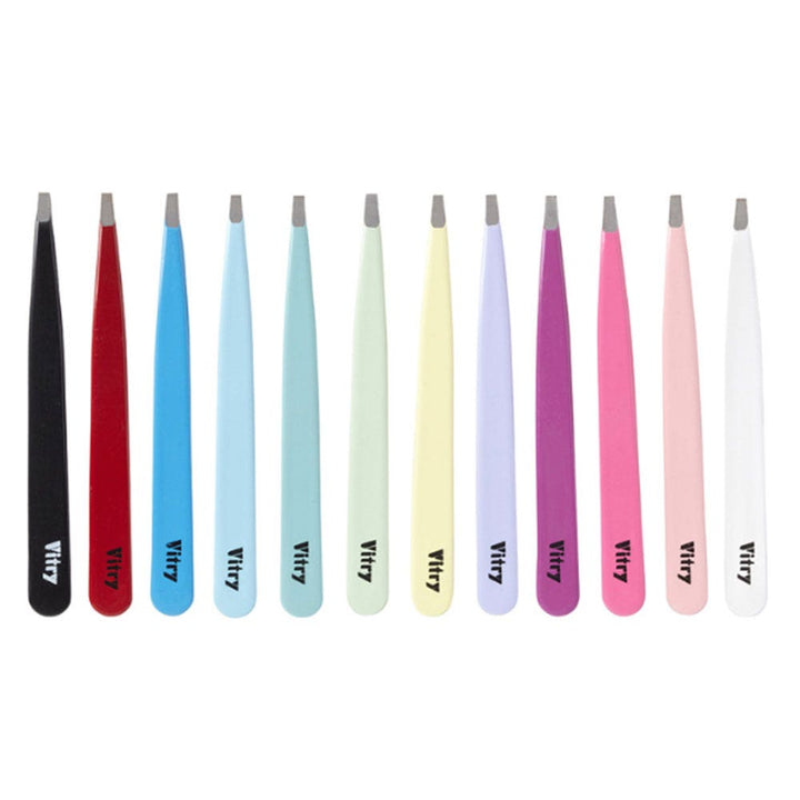 Vitry Professional Tweezers Ref 26c - Set of 2 Stainless Steel Crab Claw Tweezers