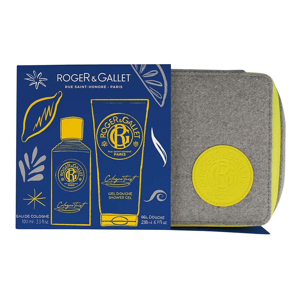 Roger & Gallet Cologne Twist Giftboxes Vanity Shaving Bar 100g + After Shave Gel 75ml (2.54fl oz)