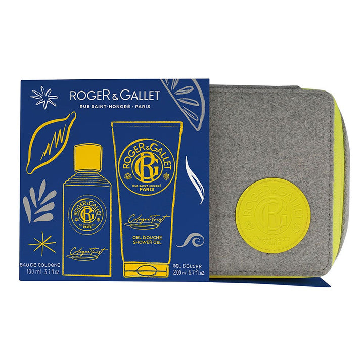 Roger & Gallet Cologne Twist Giftboxes Vanity Shaving Bar 100g + After Shave Gel 75ml (2.54fl oz)