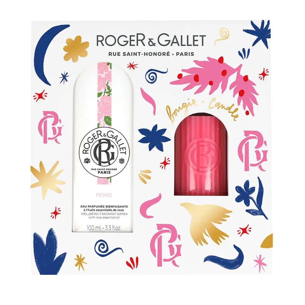 Roger &amp; Gallet Coffret Rose Eau Bienfaisante 100 ml + Bougie Parfumée 