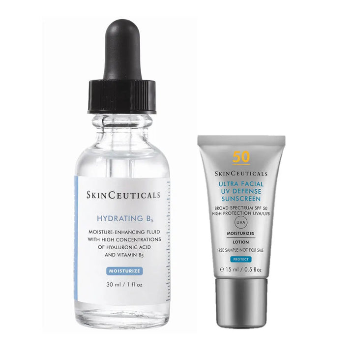 Routine Skinceuticals Déshydratation + Perte d'Éclat avec Sérum Hydratant B5 et Écrans Solaires Ultra Facial SPF50 