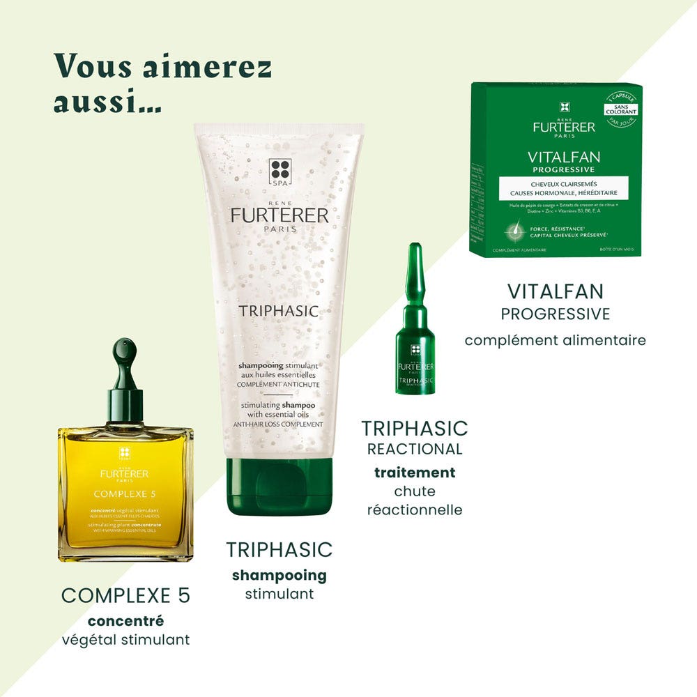 René Furgerer Triphasic Progressive Anti-Hairs Loss Traitement - Solution de perte de cheveux 8 ampoules