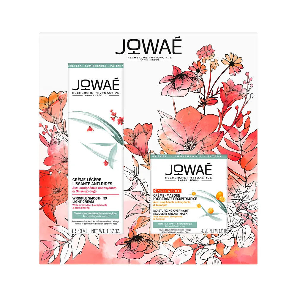 Coffrets cadeaux Jowae Crème Légère Anti-Rides 40 ml + Masque Crème Réparateur Nuit 40 ml (1,35 fl oz + 1,35 fl oz) 