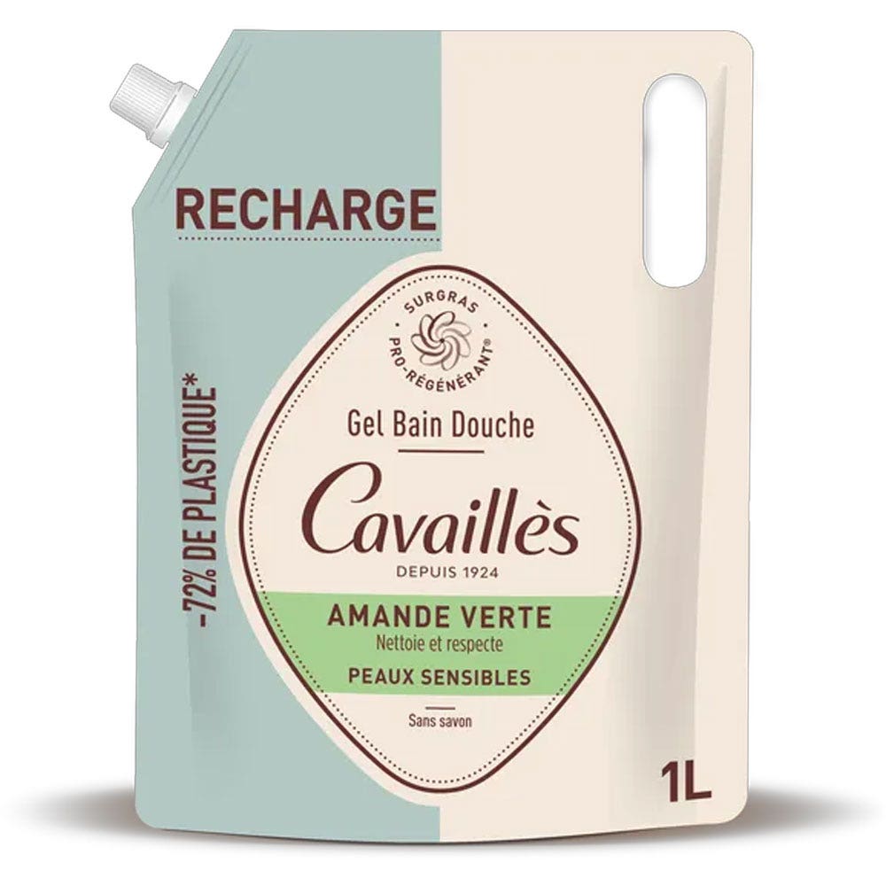 Cavaillès Refill Green Almond Bath & Shower Gel 1L