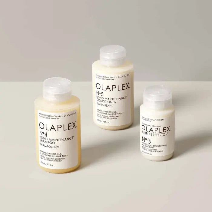 Kit de soins capillaires Olaplex Starter avec shampoing Bond Maintenance N°4, après-shampoing N°5 et pré-shampoing Hair Perfecting Skincare N°3 - 550 ml