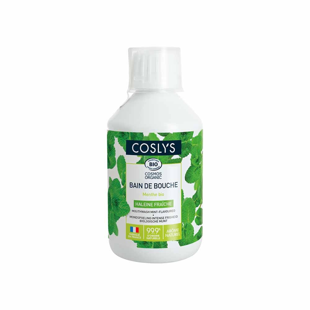 Coslys Mouthwash Intense Protection Fresh Organic Mint Menthe 250ml (8.45fl oz)