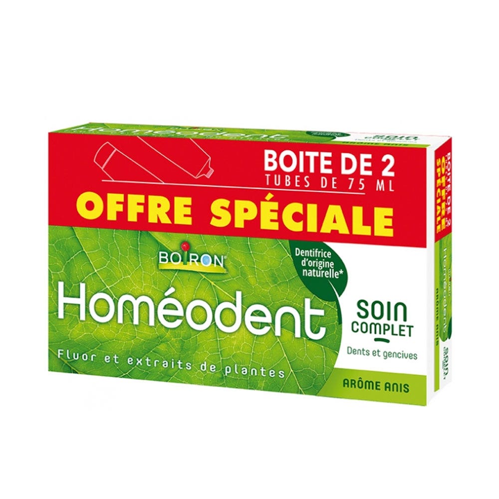 Boiron Homeodent Homeodent Complete Care For Teeth And Gums Anise Flavour 2x75ml (2.54fl oz)