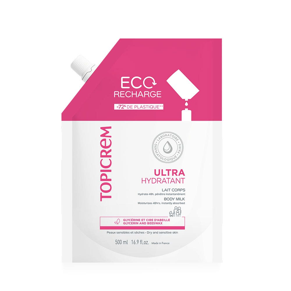 Topicrem Hydra+ UH Lait Corps Eco-Recharge 500ml (16.91fl oz)
