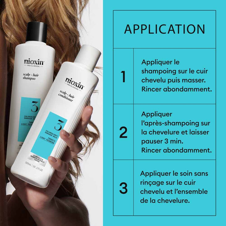 Nioxin System 3 Kit for Dyed/Dry/Damaged Hair and Moderate Loss 700ml (23.67fl oz)