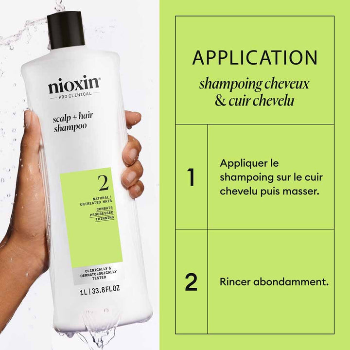 Nioxin System 2 Natural Hair and Advanced Loss Shampoo 1L