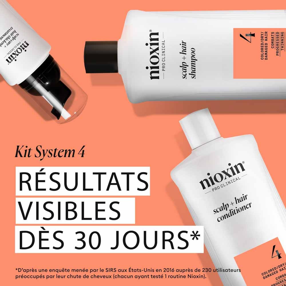 Nioxin System 4 Shampoo for Coloured/Dry/Damaged Hair and Advanced Loss 1L