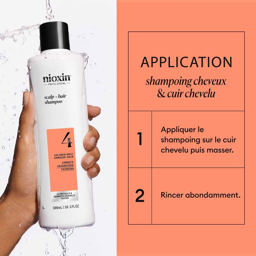 Nioxin System 4 Shampoo for Coloured/Dry/Damaged Hair and Advanced Loss 300ml (10.14fl oz)