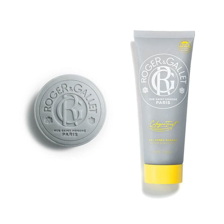 Roger & Gallet Cologne Twist Giftboxes Vanity Shaving Bar 100g + After Shave Gel 75ml (2.54fl oz)