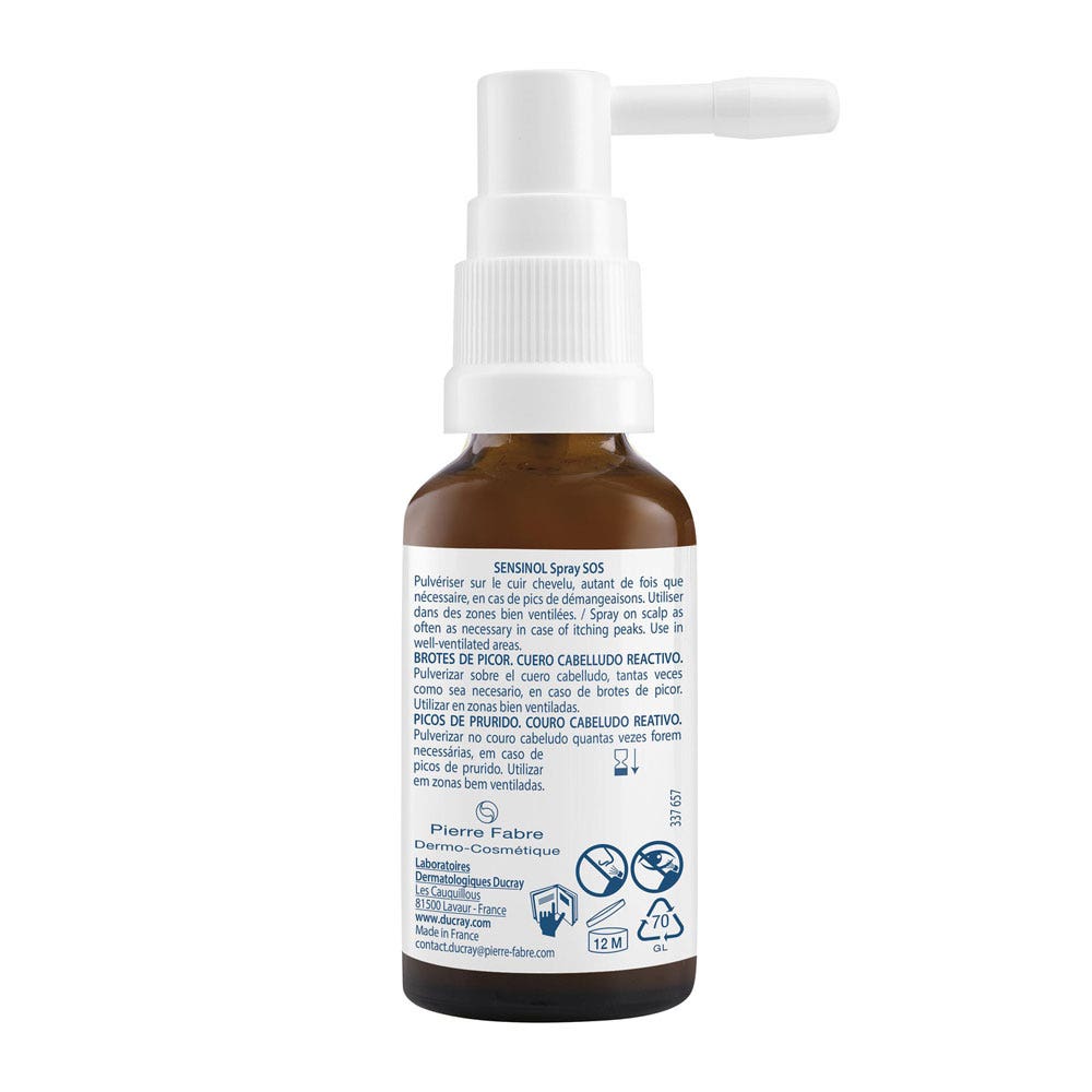Ducray Sensinol SOS Spray Itchy Peaks Reactive Scalp 30ml (1.01fl oz)