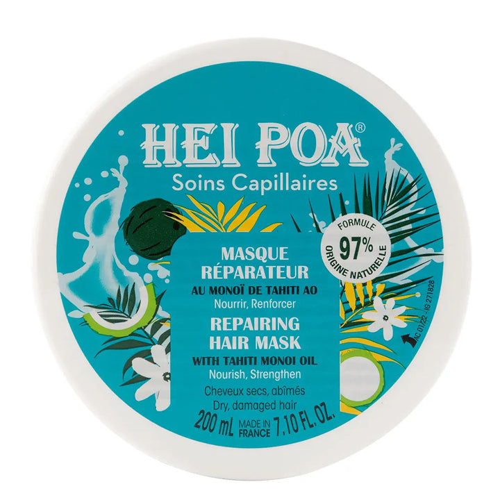 Masques réparateurs au monoï de Tahiti Hei Poa Hair Care 200 ml (6,76 fl oz) 