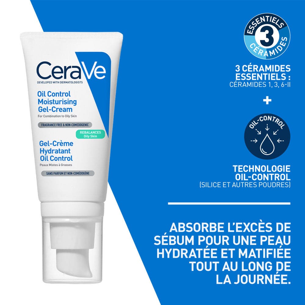 Cerave Oil Control Hydrating Gel-Cream Combination to Oily Skin 52ml (1.76fl oz)