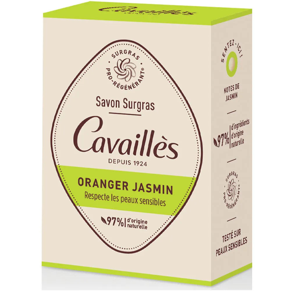 Rogé Cavaillès Savon Surgras Pro Régénérant à la Fleur d'Oranger &amp; Jasmin - 100 g 