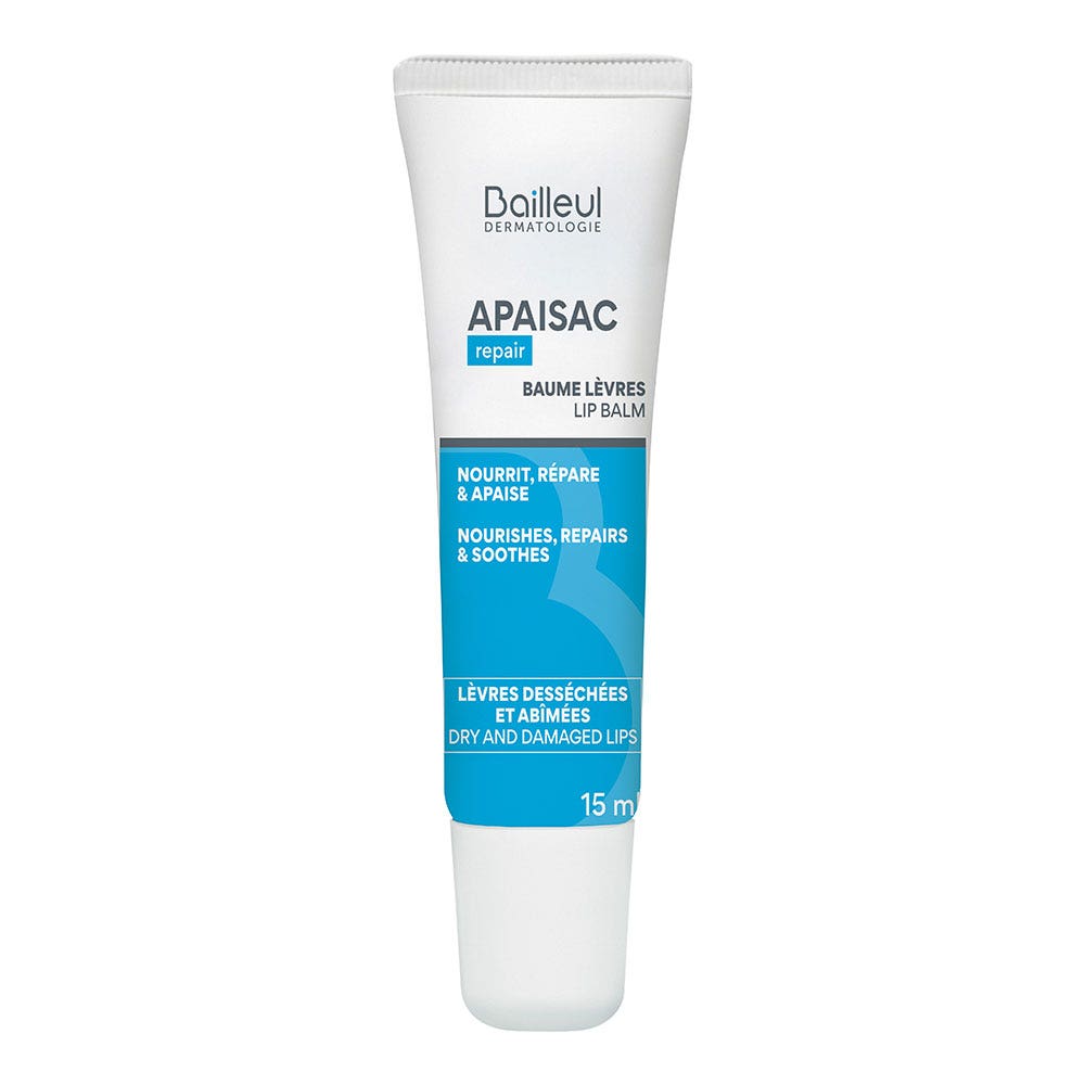 Biorga apaisac baumes à lèvres sensibles, sèches et fragiles de la peau de 15 ml (0,50fl oz)