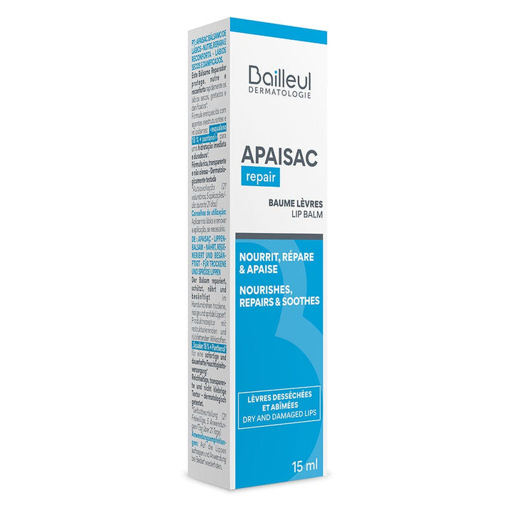 Biorga apaisac baumes à lèvres sensibles, sèches et fragiles de la peau de 15 ml (0,50fl oz)