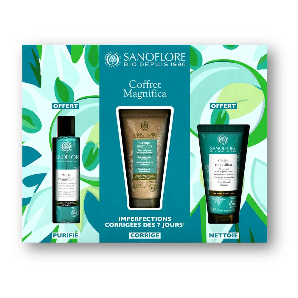 Coffret Rituel Purifiant Sanoflore Magnifica avec Crème Magnifica 40 ml + Mini Aqua Magnifica 50 ml 