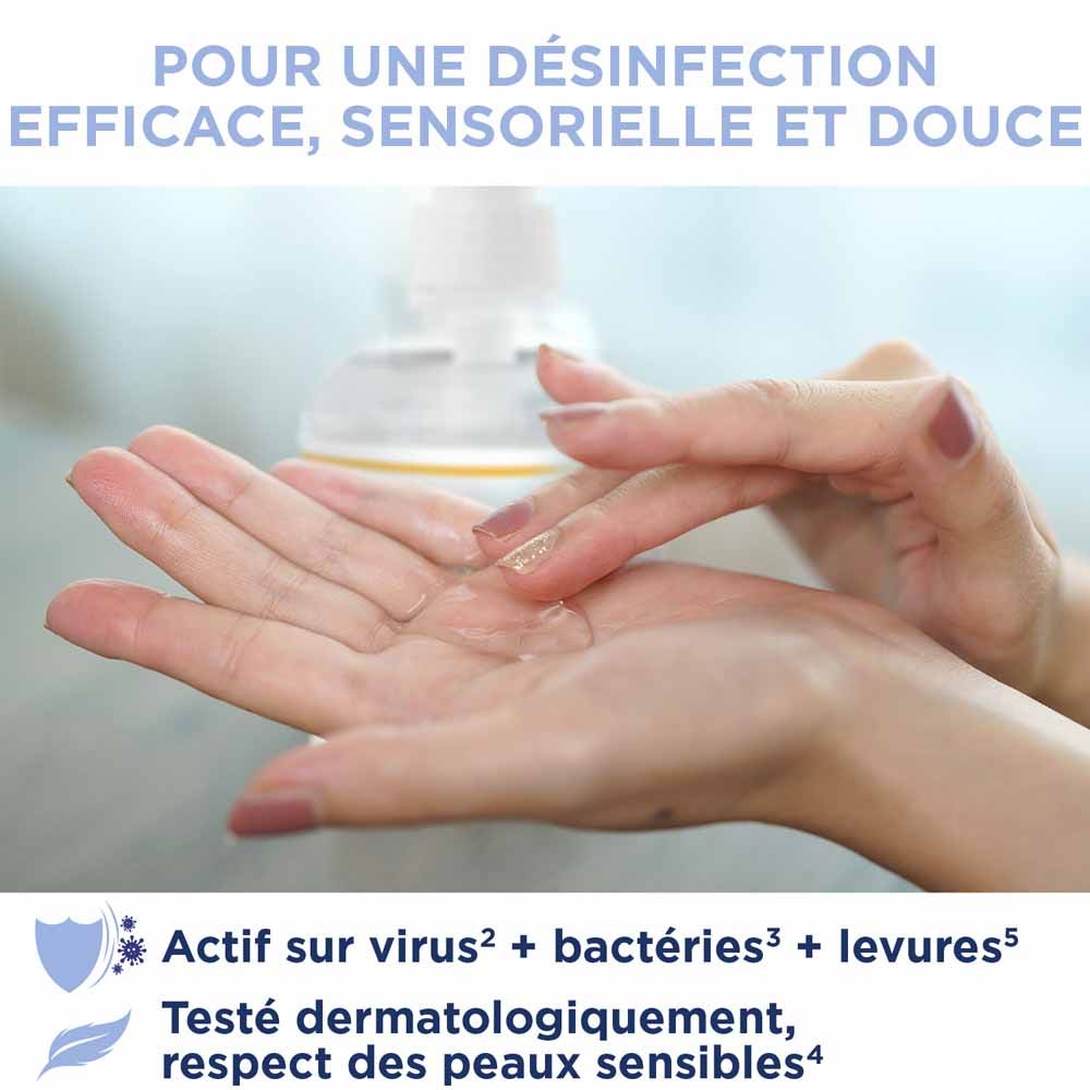 Baccide Gel Mains Désinfectant Hydroalcoolique Fleur de coton Peaux sensibles 300ml (10.14fl oz)