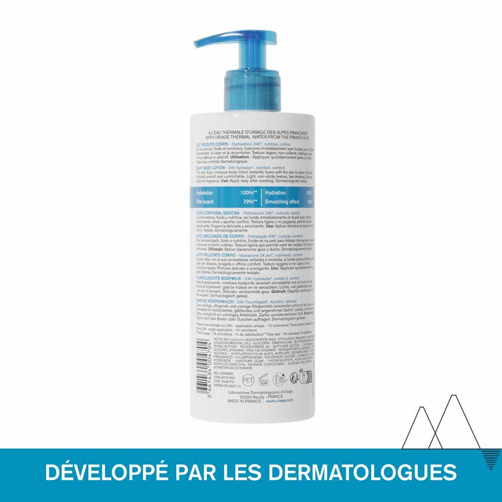 Uriage Thermal water and hydration Velvety Body Milk 500ml (16.91fl oz)