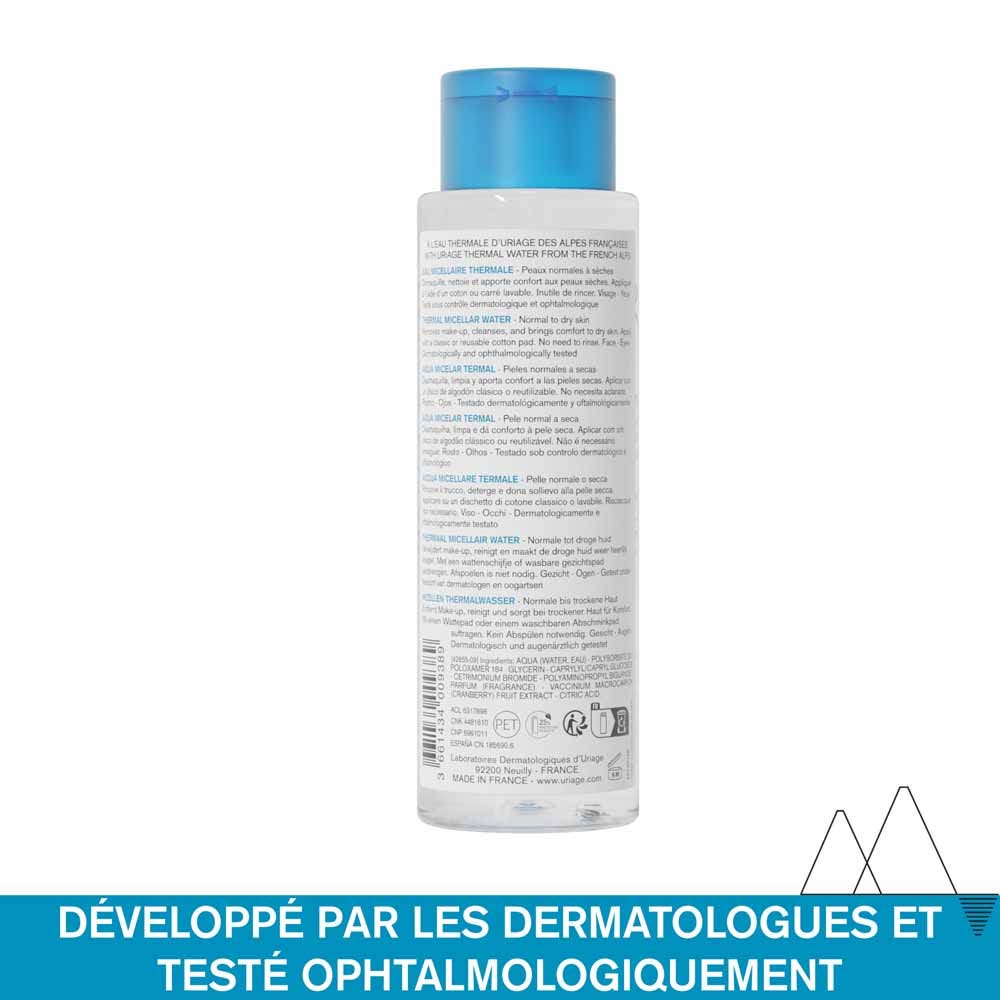 Uriage Thermal Micellar Water for Normal to Dry Skin 250ml (8.45 fl oz)
