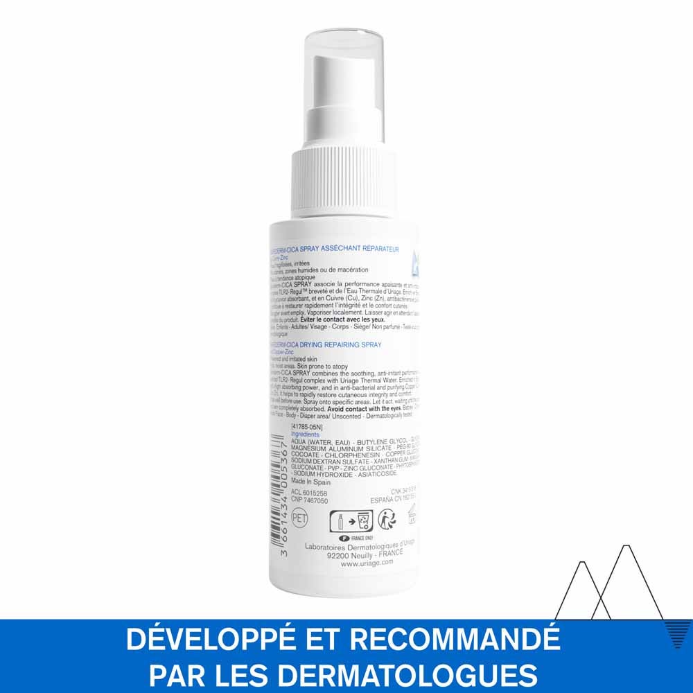 Uriage Bariéderm-Cica Drying repair spray frail and irritated skin 100 ml (3.38fl oz)