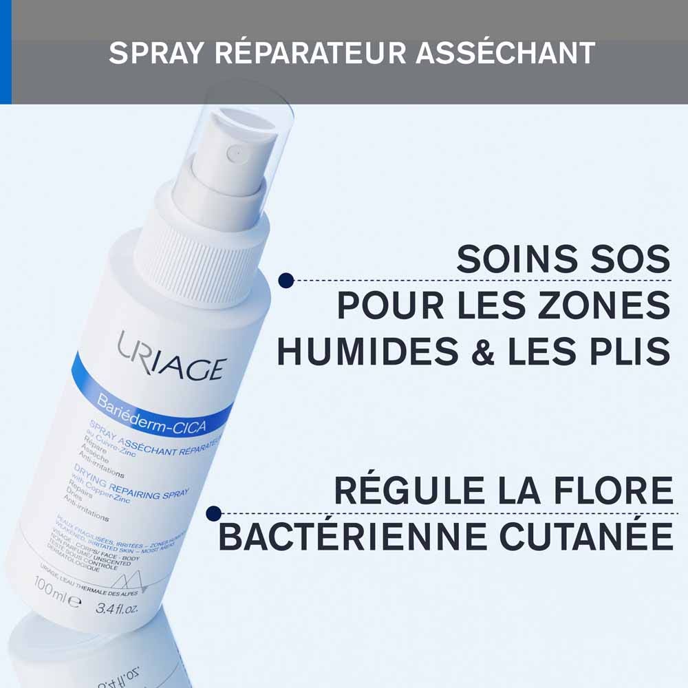 Uriage Bariéderm-Cica Drying repair spray frail and irritated skin 100 ml (3.38fl oz)
