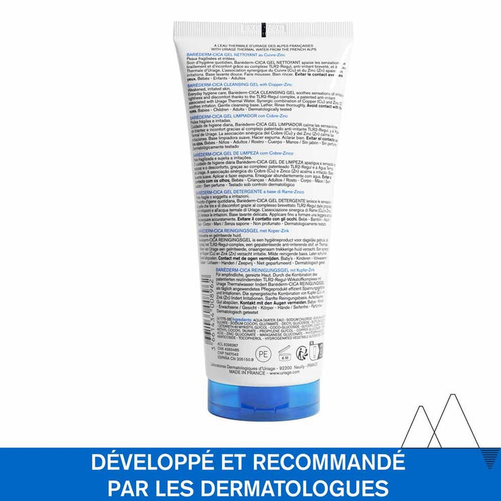 Uriage Bariederm Cleansing Cica-Gel for Irritated Skin 200ml (6.76 fl oz)