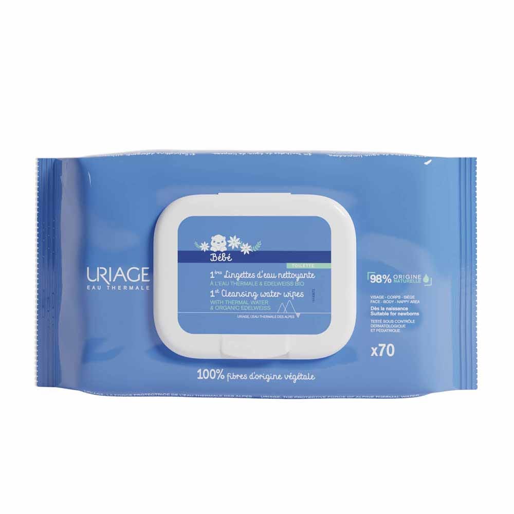 Uriage Bébé 1ère Eau Extra Gentle Cleansing Wipes x70