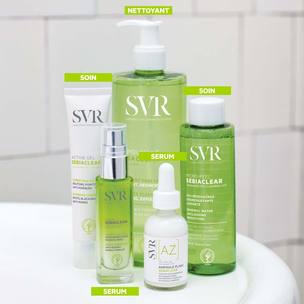 Svr Sebiaclear [AZ] Flash Ampoules anti blemishes, anti redness, smoothing 30ml (1.01fl oz)