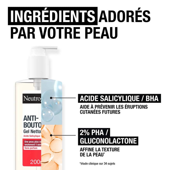 Neutrogena Anti-Bouton + Salicylic Acid Cleansing Gel 200ml (6.76fl oz)