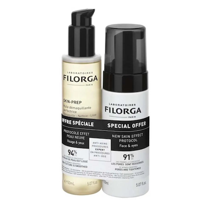 Filorga Skin-Prep Cleansing Oil + Cleansing Foam Duo 550ml (18.58fl oz)