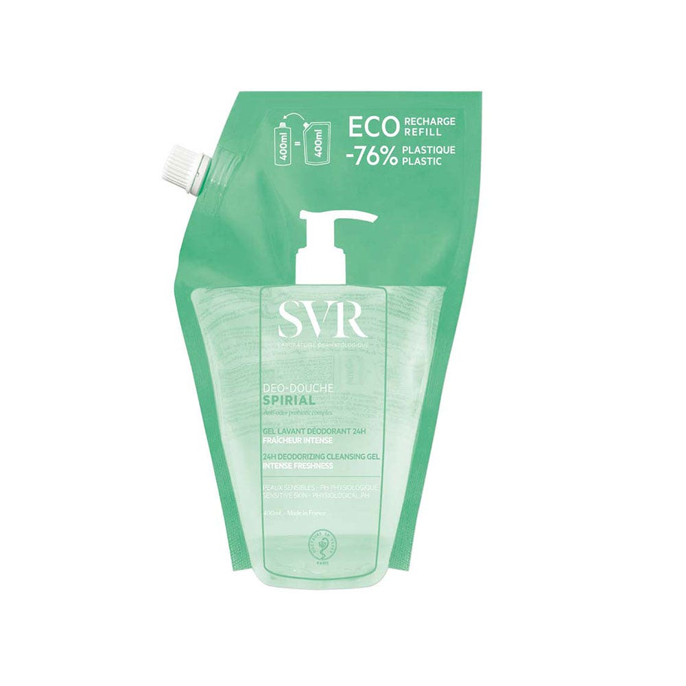 Svr Spirial Deo Shower Gel Refill 24h deodorant body wash 400ml (13.53fl oz)