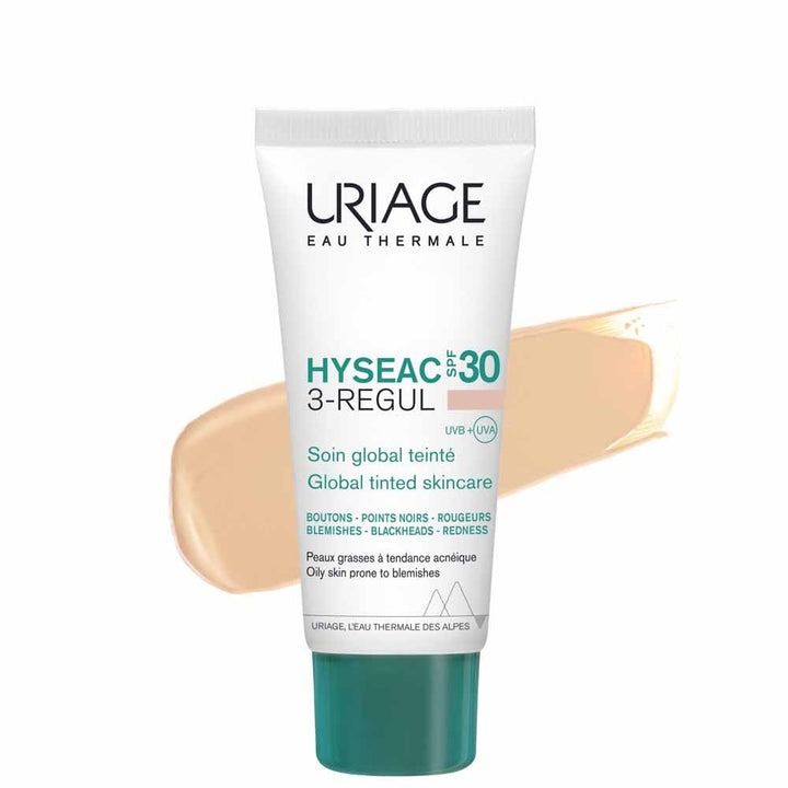 Uriage Hyseac 3-Regul Global Tinted Skin Care SPF 30 for Oily Skin with Blemishes 40ml (1.35 fl oz)