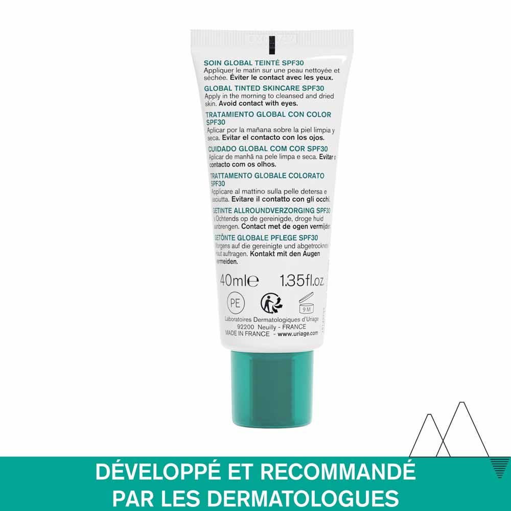 Uriage Hyseac 3-Regul Global Tinted Skin Care SPF 30 for Oily Skin with Blemishes 40ml (1.35 fl oz)