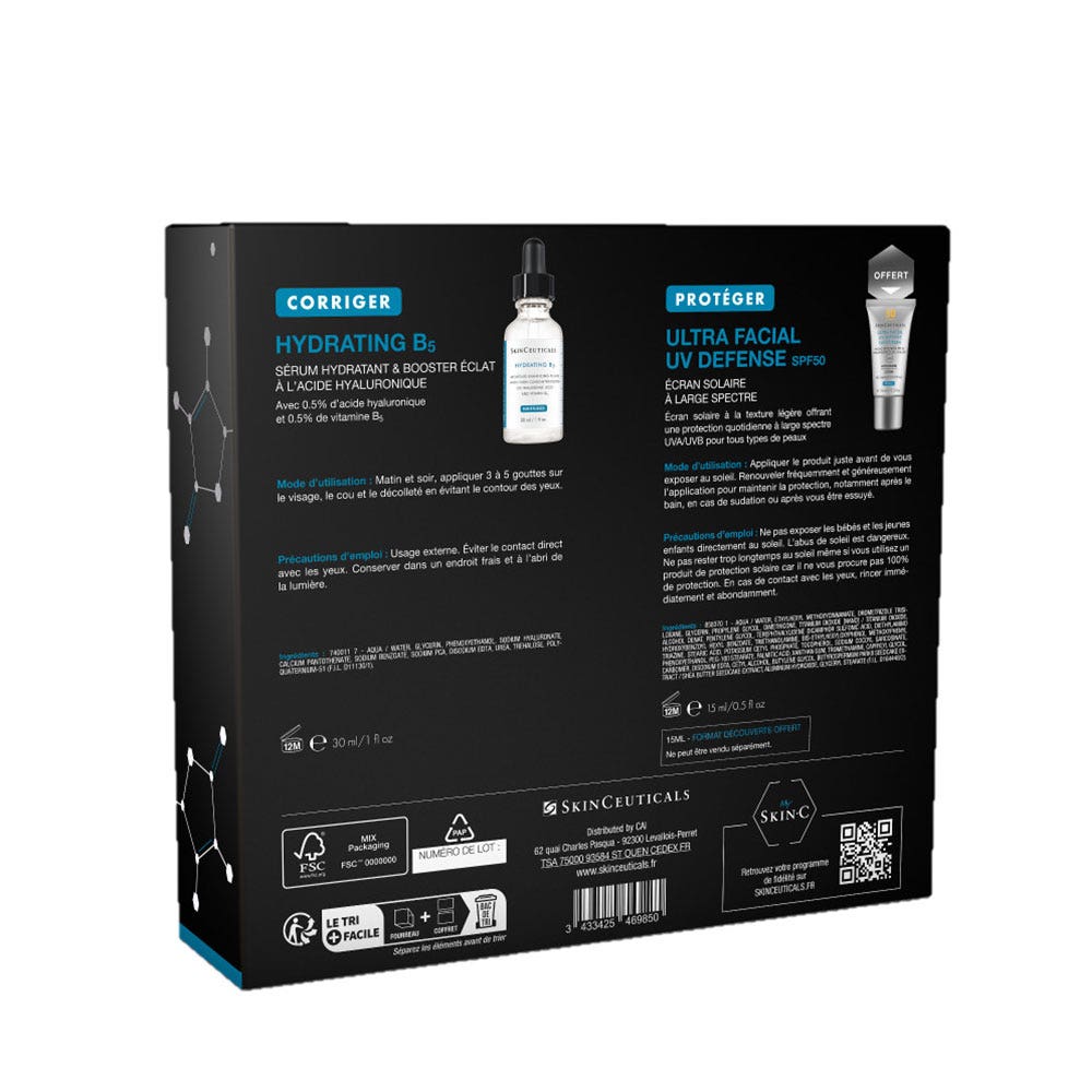 Skinceuticals Dehydration + Loss of Radiance Routine with Hydrating B5 Serum and Ultra Facial Sunscreens SPF50
