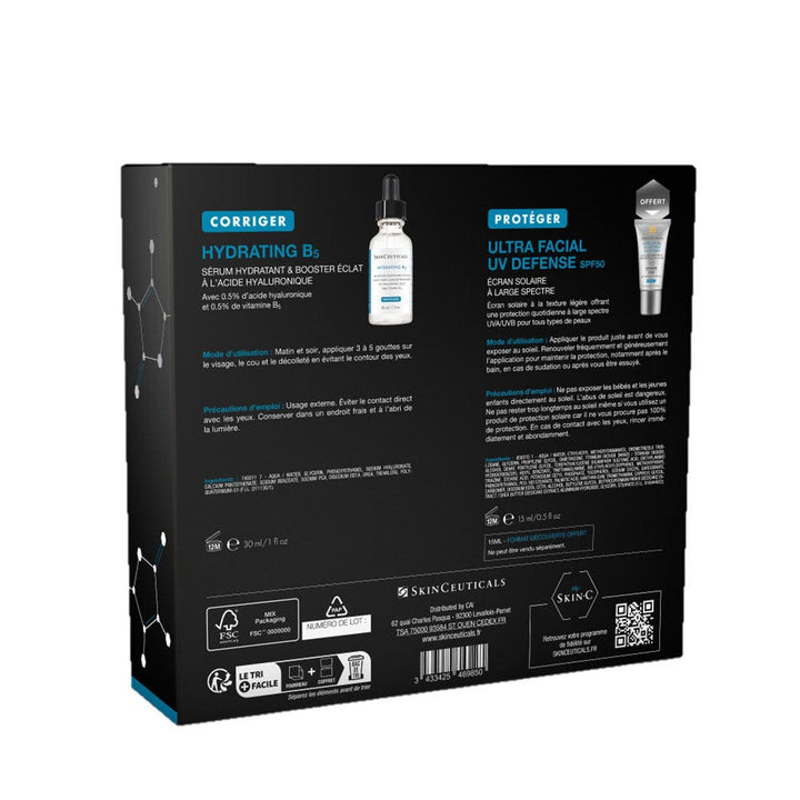 Skinceuticals Dehydration + Loss of Radiance Routine with Hydrating B5 Serum and Ultra Facial Sunscreens SPF50