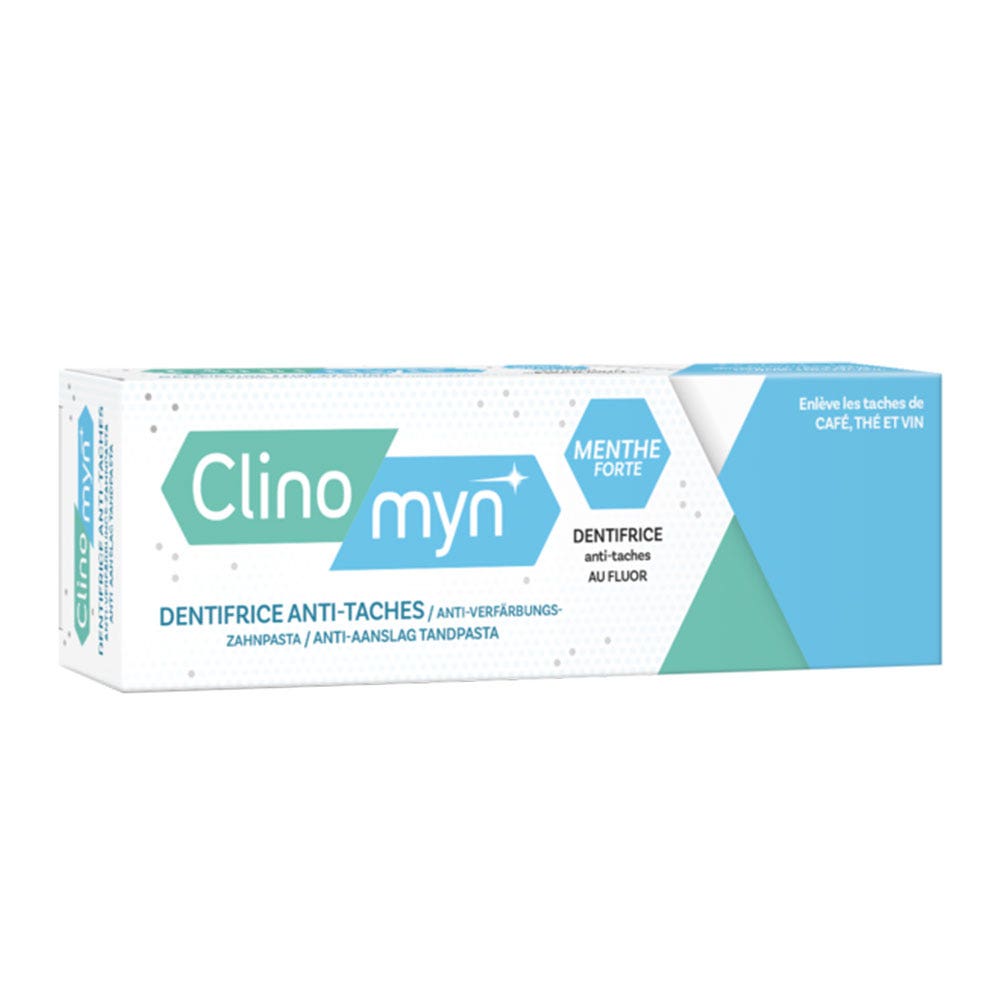 Clinomyn Dentifrice Gel Anti-taches Menthe Forte Coffee tea and wine 75ml (2.54fl oz)