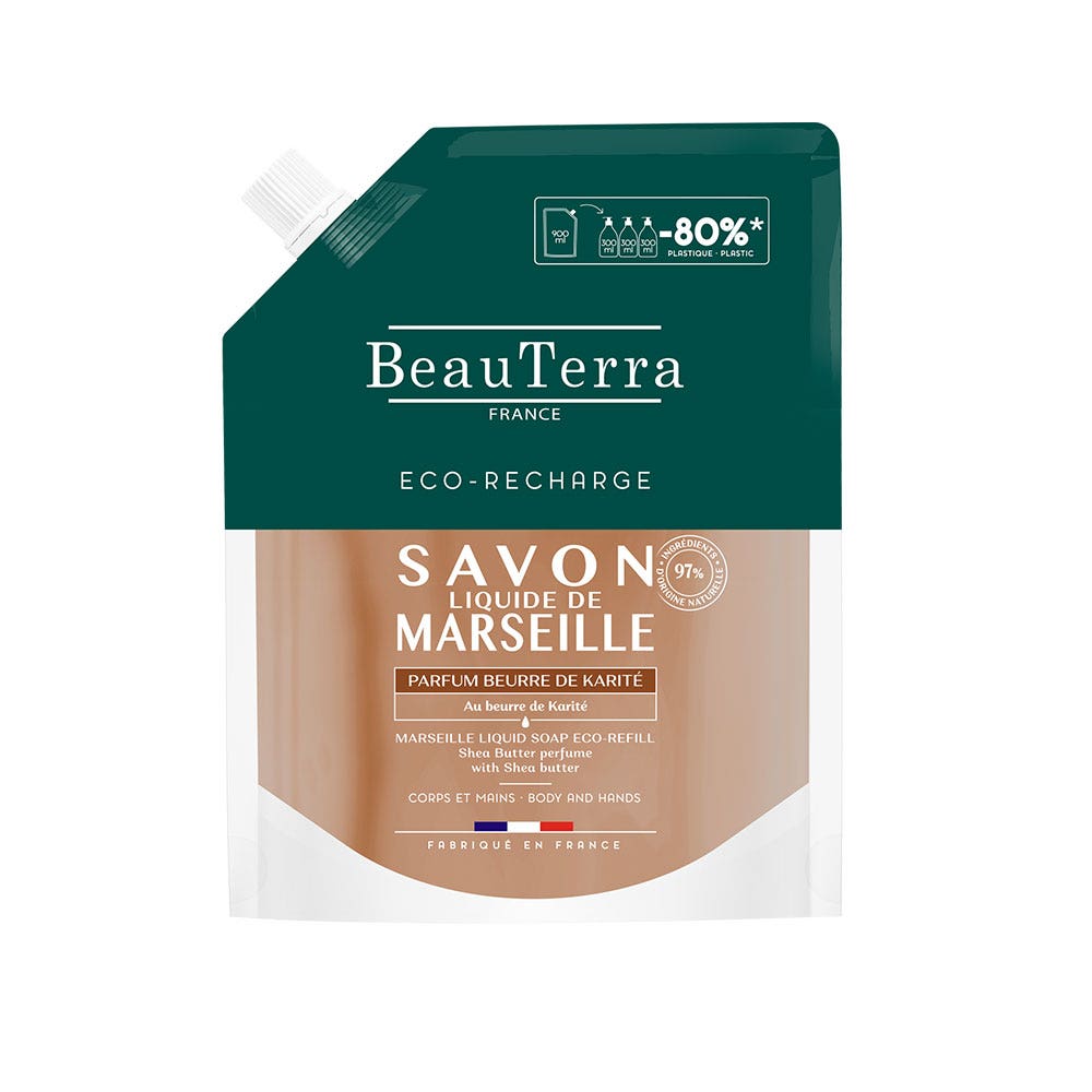 Beauterra Eco-refill Liquid Marseille Soaps 900ml (30.43fl oz)