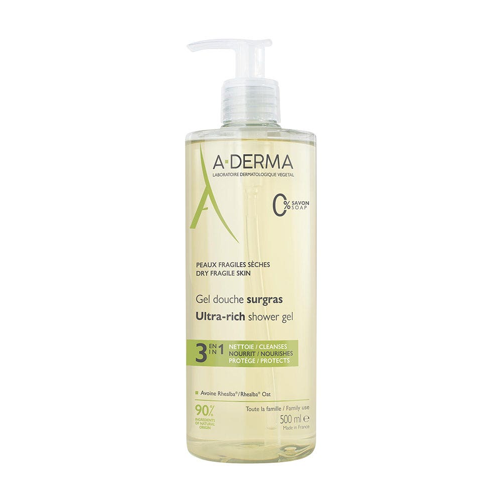 A-Derma Rhealba oats Surgras shower gel 500ml (16.91fl oz)