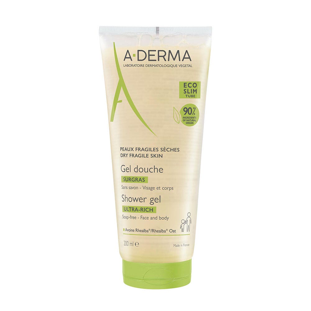 A-Derma Rhealba oats Surgras shower gel 200 ml (6.76fl oz)
