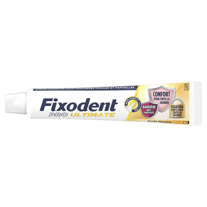 Fixodent Pro Ultimate Adhesive Cream For Total & Partial Dentures Taste Neutre 40ml (1.35fl oz)