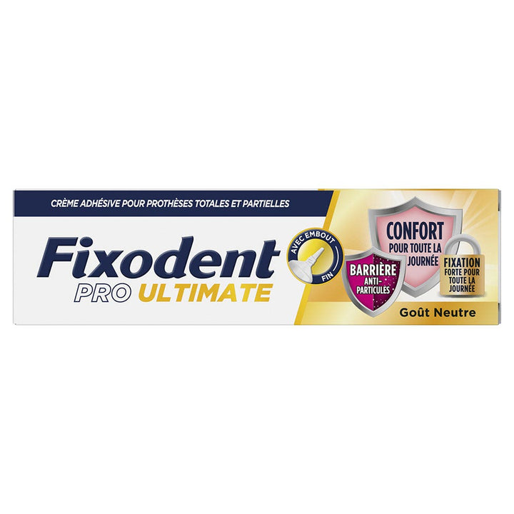 Fixodent Pro Ultimate Adhesive Cream For Total & Partial Dentures Taste Neutre 40ml (1.35fl oz)
