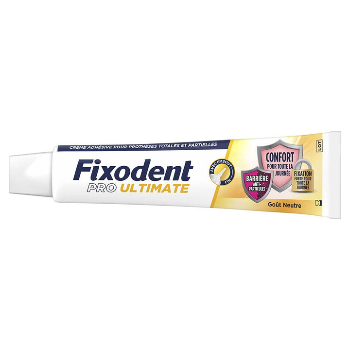 Fixodent Pro Ultimate Adhesive Cream For Total & Partial Dentures Taste Neutre 57ml (1.93fl oz)