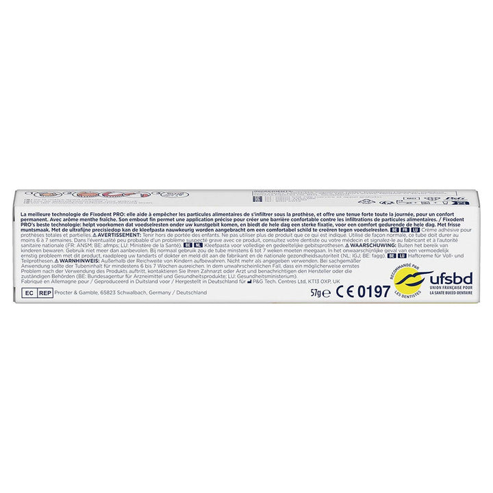 Fixodent Pro Ultimate Adhesive Cream for Total & Partial Dentures Freshness 57ml (1.93fl oz)