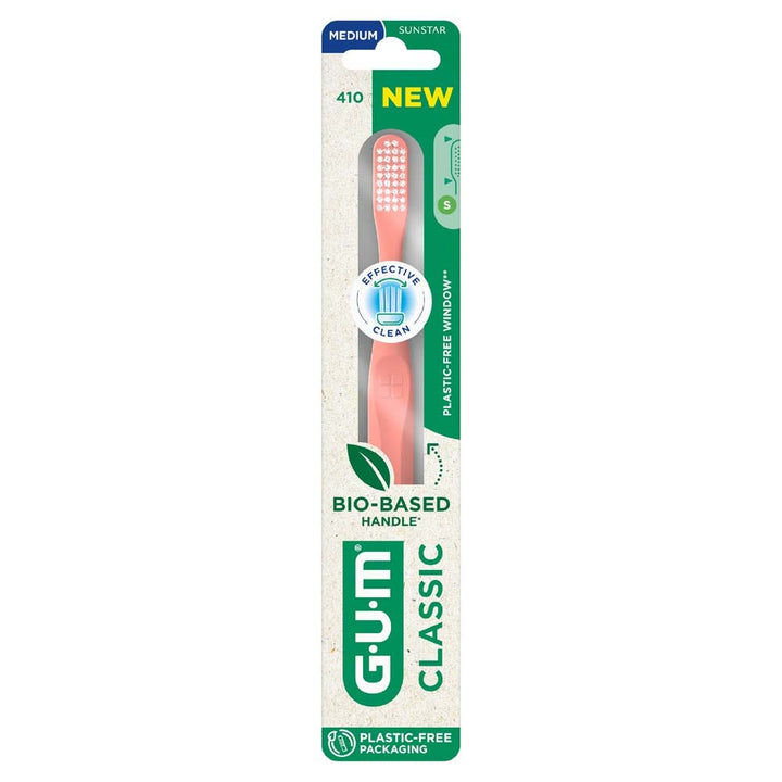 Gum Classic Bio-sourced toothbrush medium bristle compact toothbrush 1 x