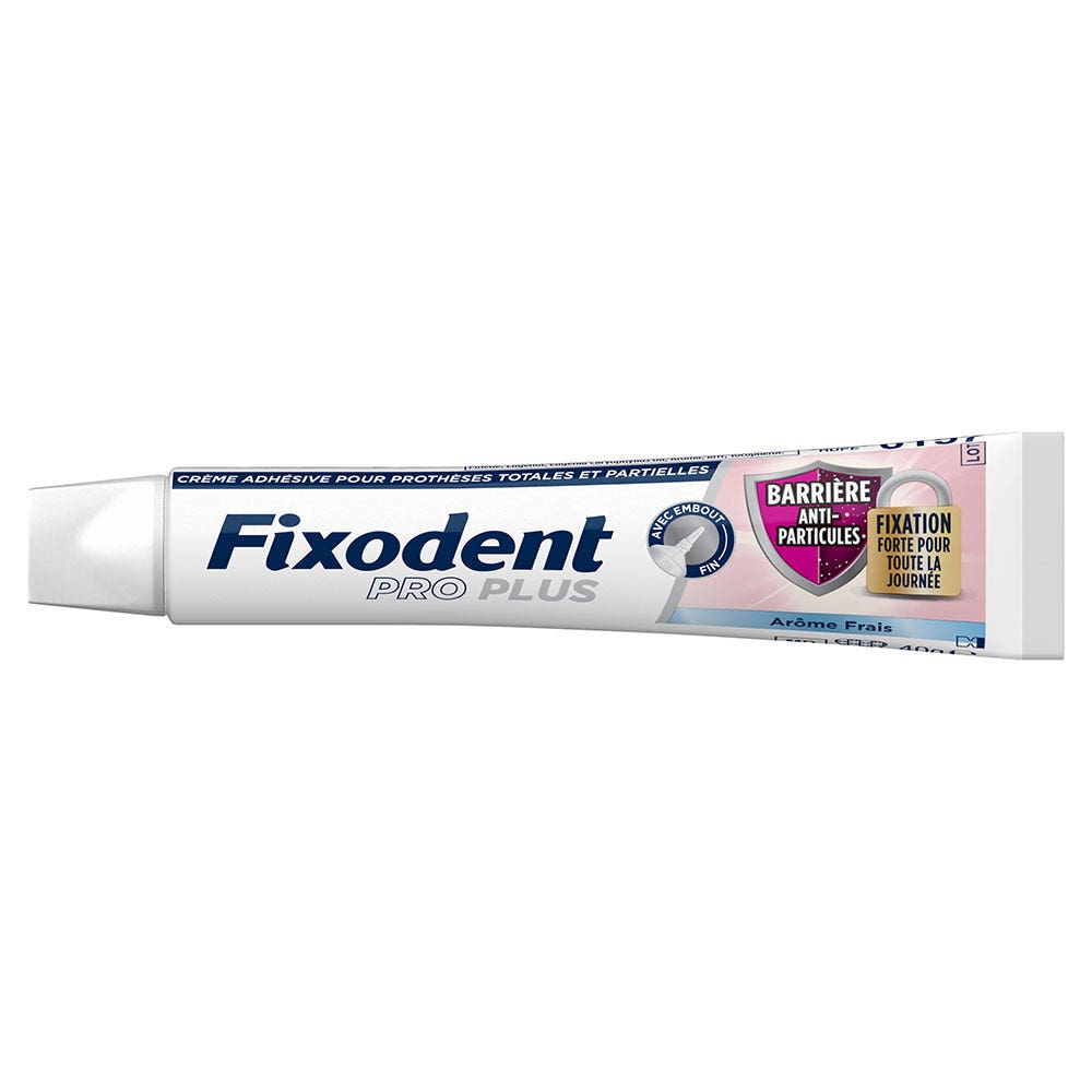 Fixodent Pro plus Adhesive cream for full & partial dentures anti-particle barrier 40 g (1.41oz)