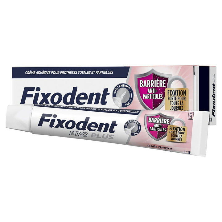Fixodent Pro plus Adhesive cream for full & partial dentures particle barrier 40g (1.41oz)